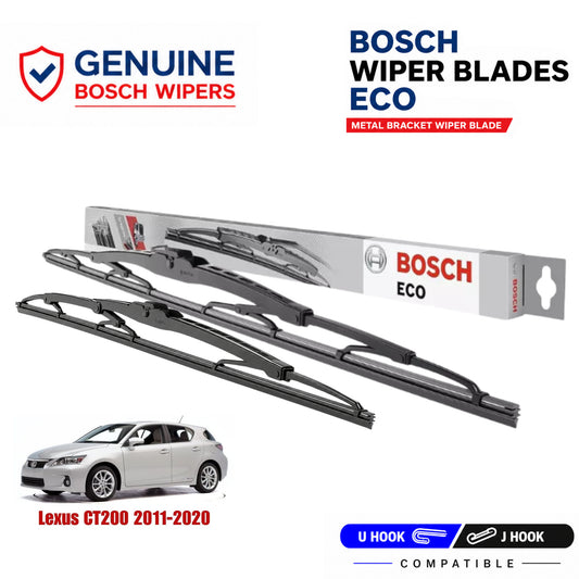 Bosch Genuine metal front wiper set for Lexus CT200 2011-2020, pair of two