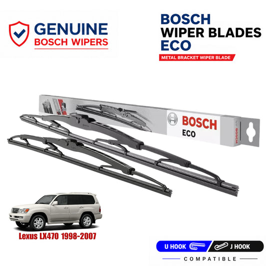 Bosch Genuine metal front wiper set for Lexus LX470 1998-2007, pair of two