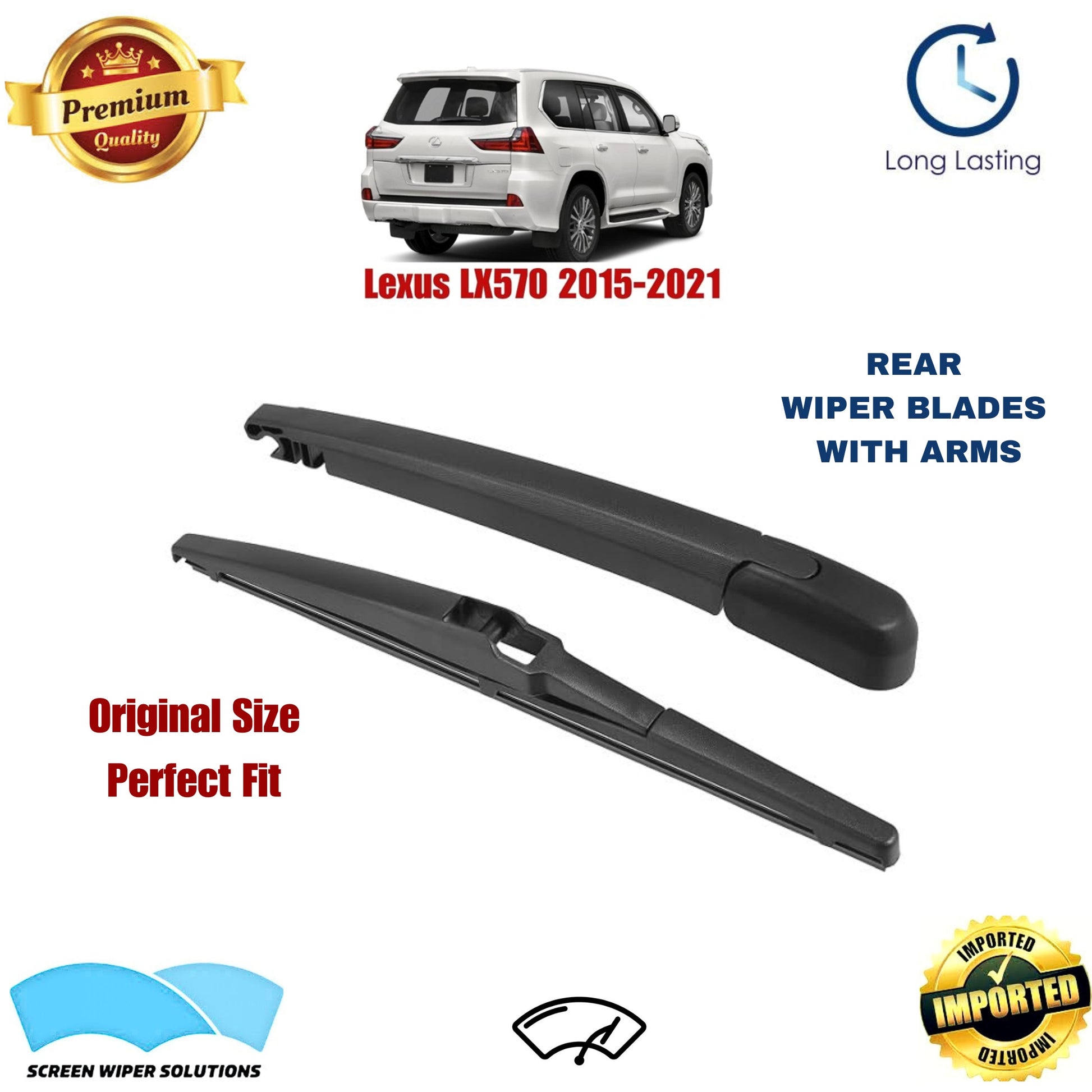 Lexus LX570 2015-2021 Rear Wiper Blade with Arm in Pakistan