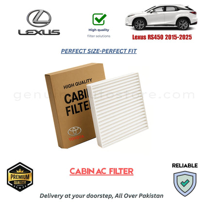 Lexus RS450 2015-2025 CABIN AC FILTER in Pakistan. 100% Genuine, Reliable, Best Price, Cash on Delivery Available 