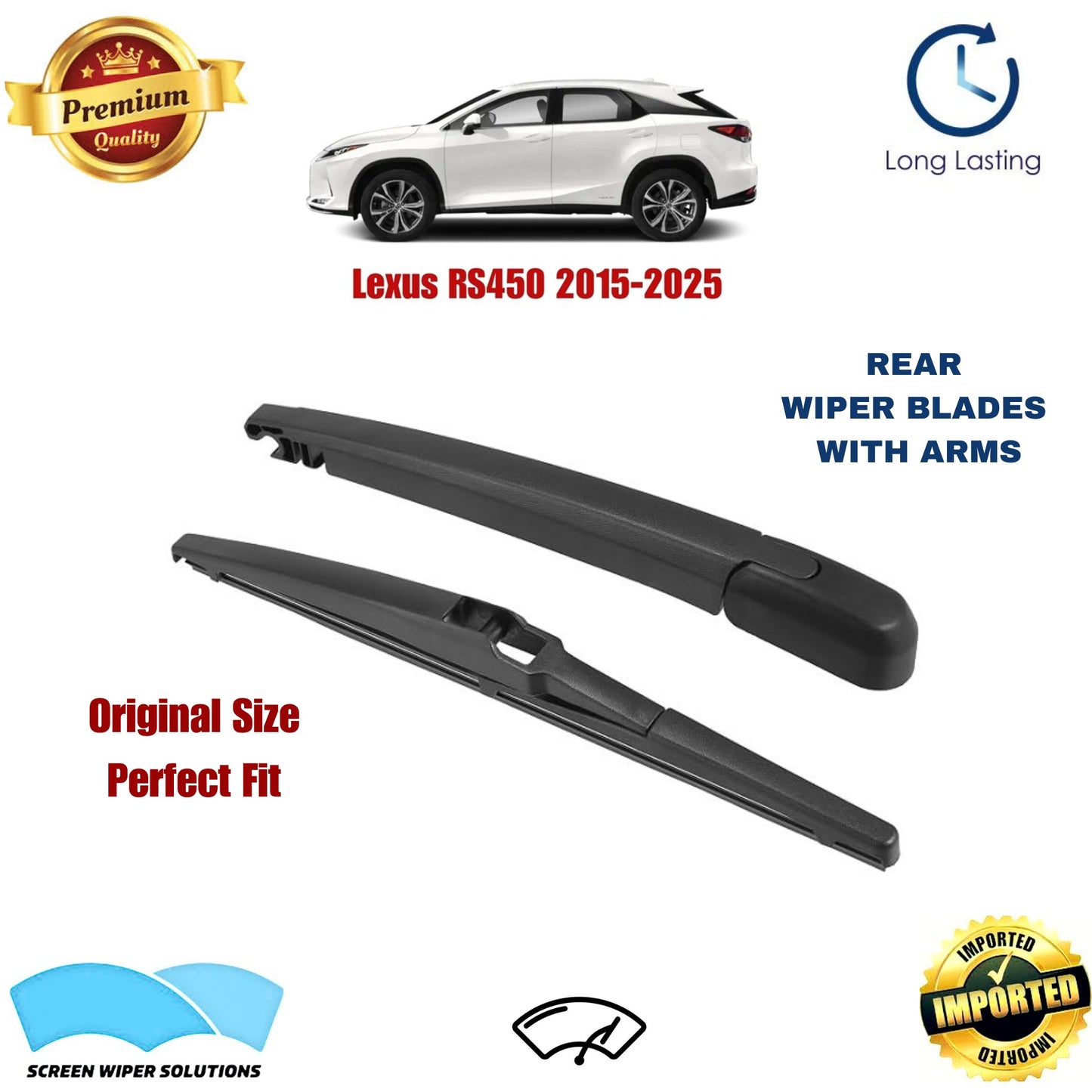 Lexus RS450 2015-2025 Rear Wiper Blade with Arm in Pakistan