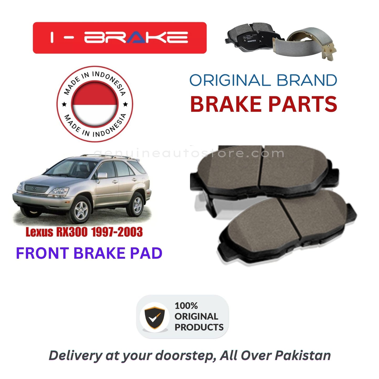 Lexus RX300 1997-2003 Front Brake Pads iBrake Indonesia Genuine