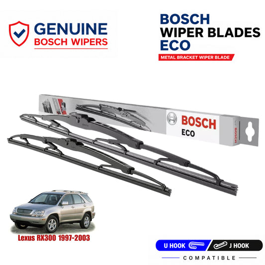 Bosch Genuine metal front wiper set for Lexus RX300 1997-2003, pair of two