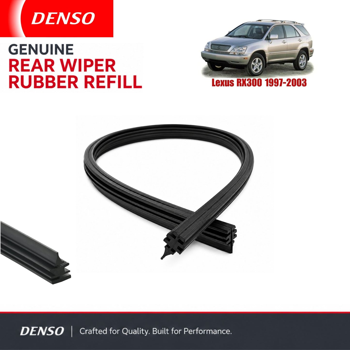 Denso Genuine rear wiper rubber for Lexus Rx300 1997-2003