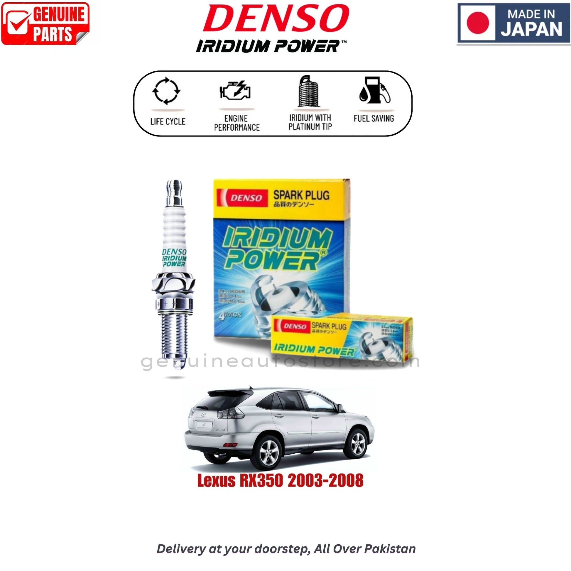 Lexus RX350 2003-2008 Denso Iridium Spark Plug in Pakistan, 100% Genuine, Reliable, Best Price, Cash on Delivery Available   