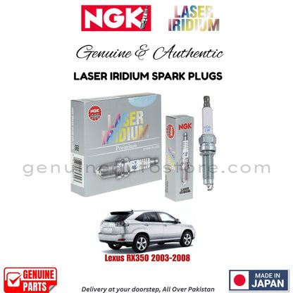 Lexus RX350 2003-2008 NGK LASER IRIDIUM SPARK PLUGS in Pakistan. 100% Genuine, Reliable, Best Price, Cash on Delivery Available