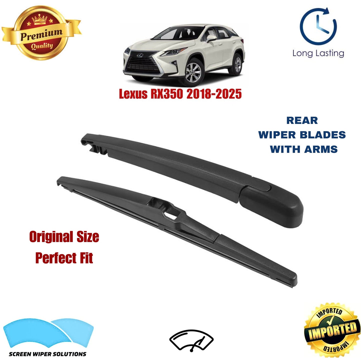 Lexus RX350 2018-2025 Rear Wiper Blade with Arm in Pakistan