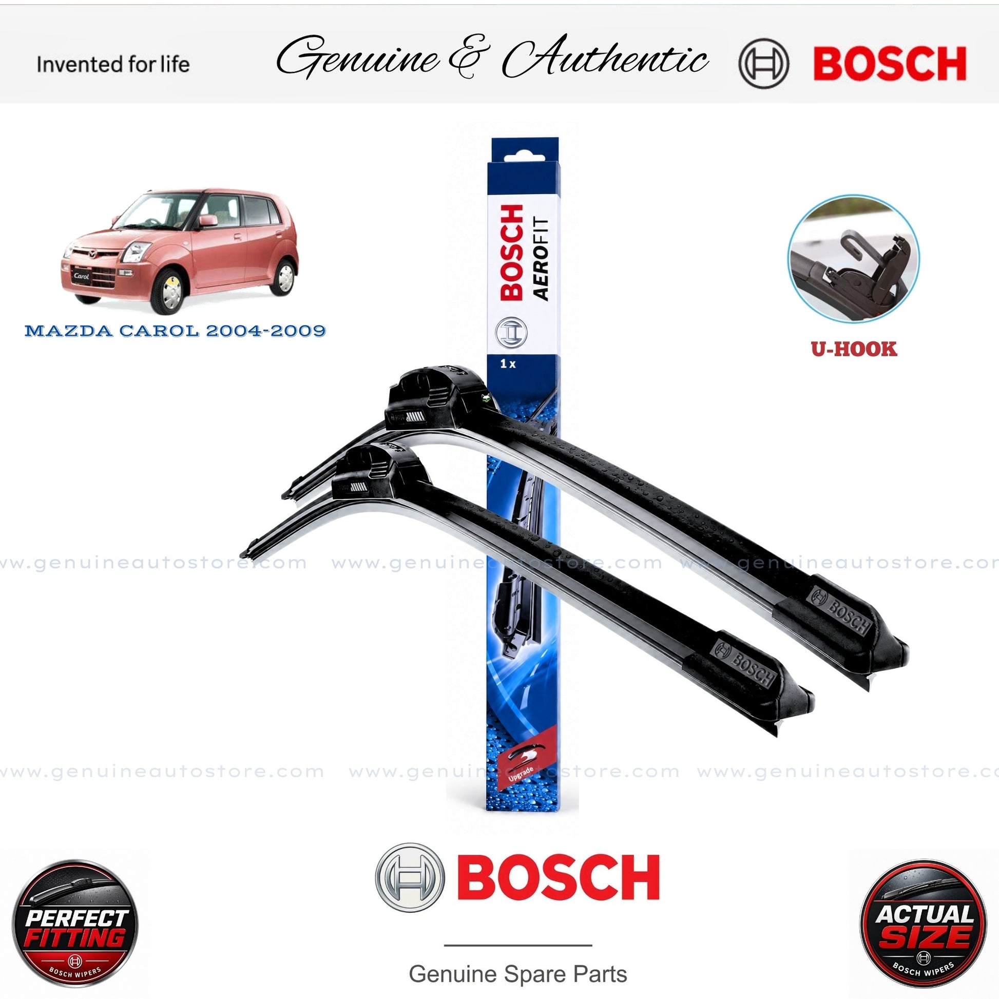 MAZDA CAROL 2004-2009 Bosch Genuine Front Wiper Blade Set Pakistan