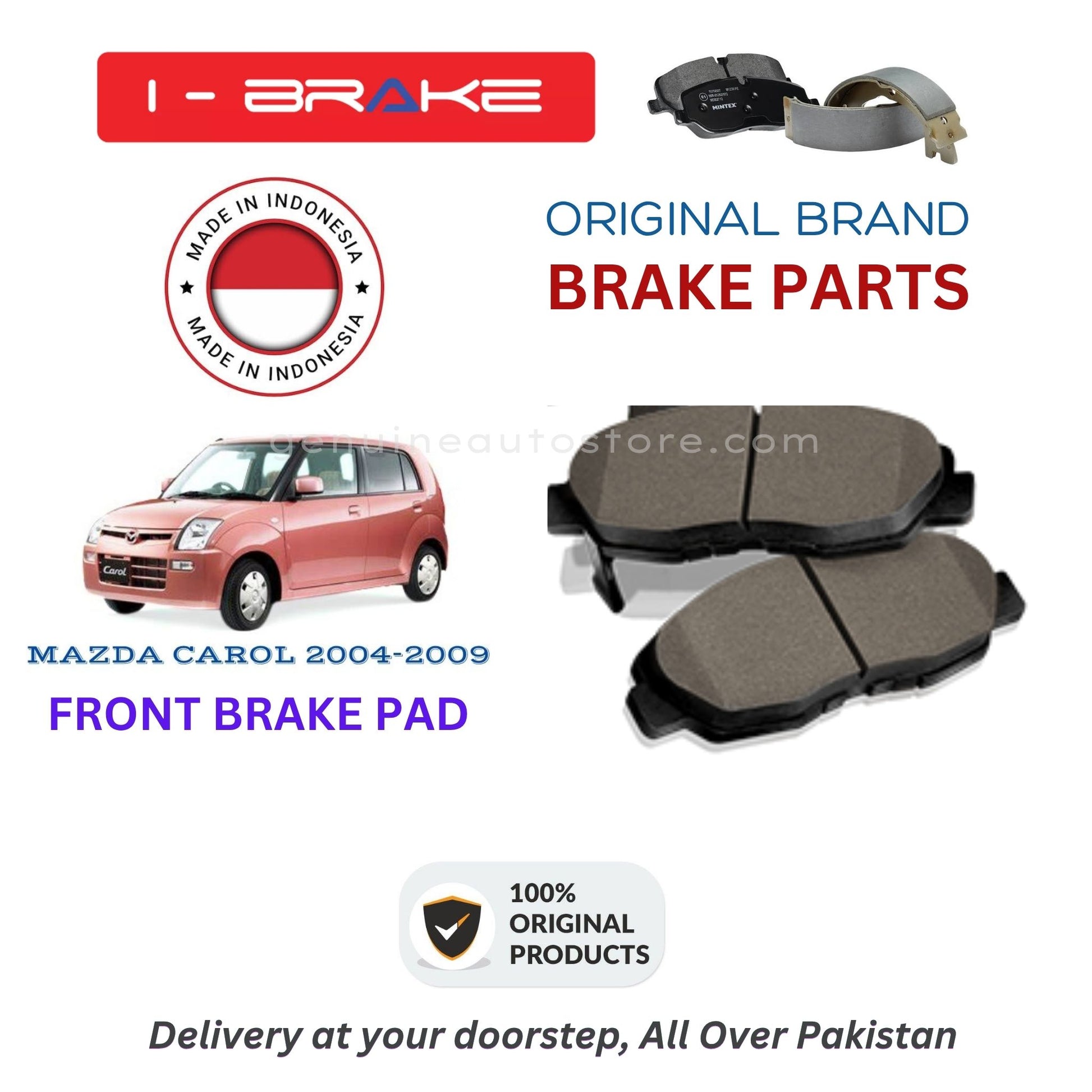 MAZDA CAROL 2004-2009 Front Brake Pads iBrake Indonesia Genuine