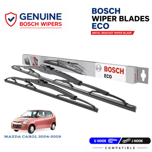 Bosch Genuine metal front wiper set for Mazda Carol 2004-2009, pair of two