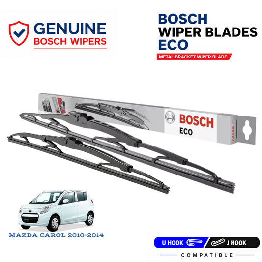 Bosch Genuine metal front wiper set for Mazda Carol 2010-2014, pair of two