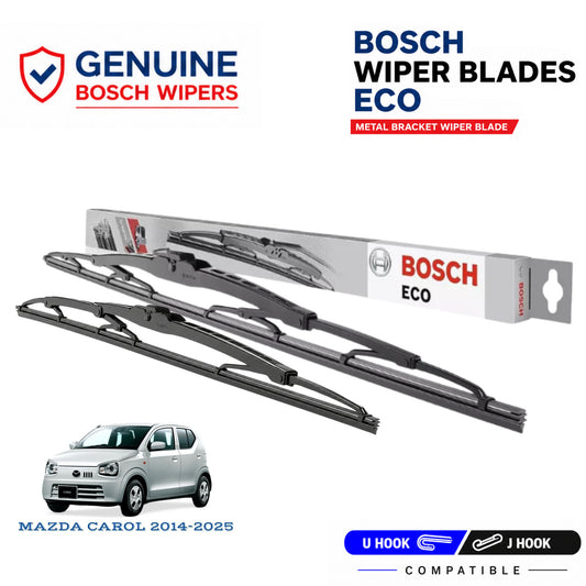 Bosch Genuine metal front wiper set for Mazda Carol 2014-2025, pair of two