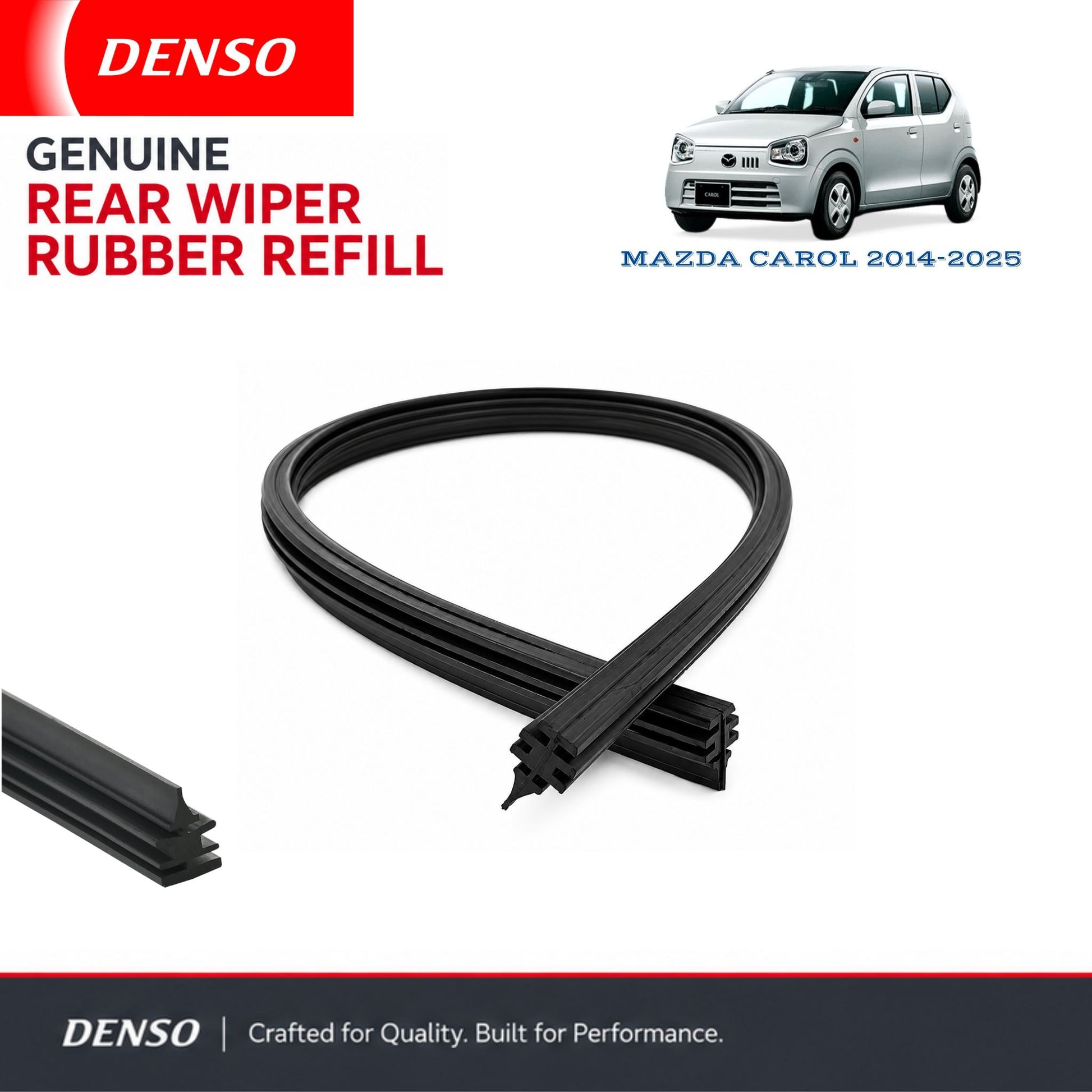 Denso Genuine rear wiper rubber for Mazda Carol 2014-2025