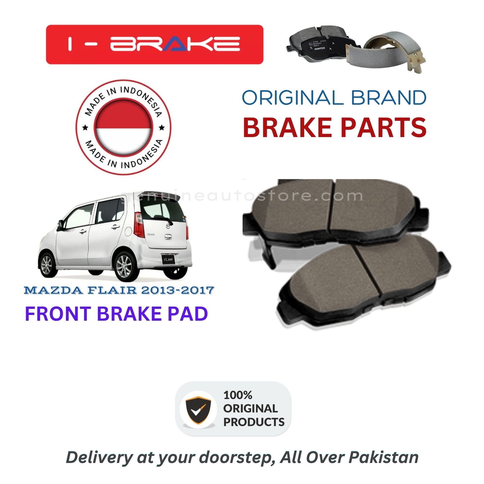 MAZDA FLAIR 2013-2017 Front Brake Pads iBrake Indonesia Genuine