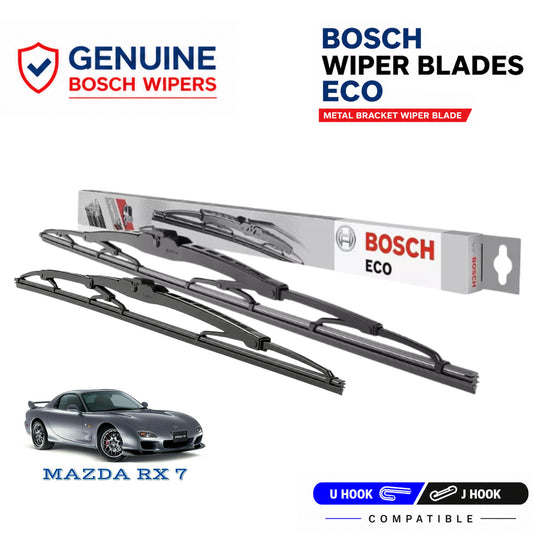 Bosch Genuine metal front wiper set for Mazda RX 7, pair of two