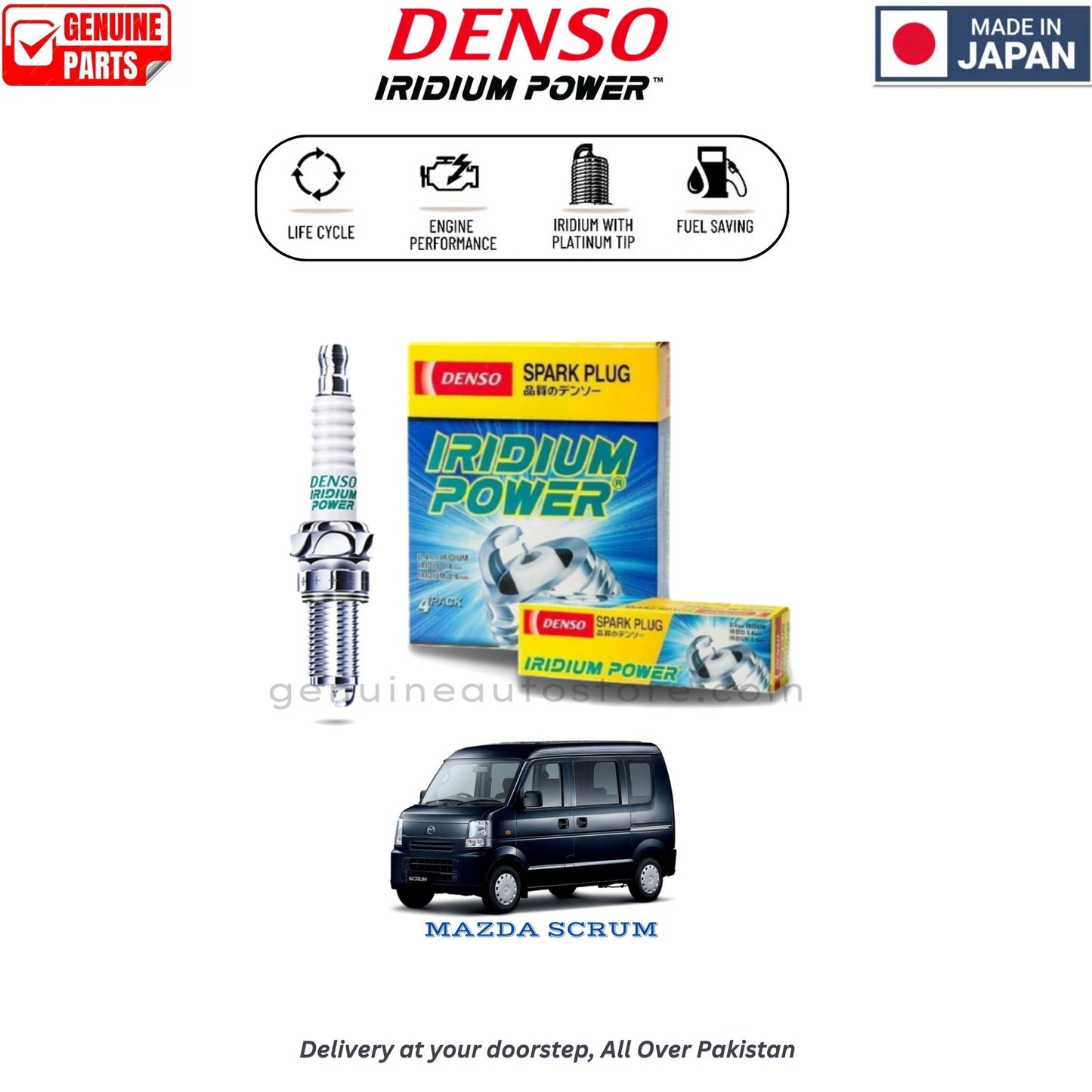 MAZDA SCRUM 2020-2025 Denso Iridium Spark Plug in Pakistan, 100% Genuine, Reliable, Best Price, Cash on Delivery Available   