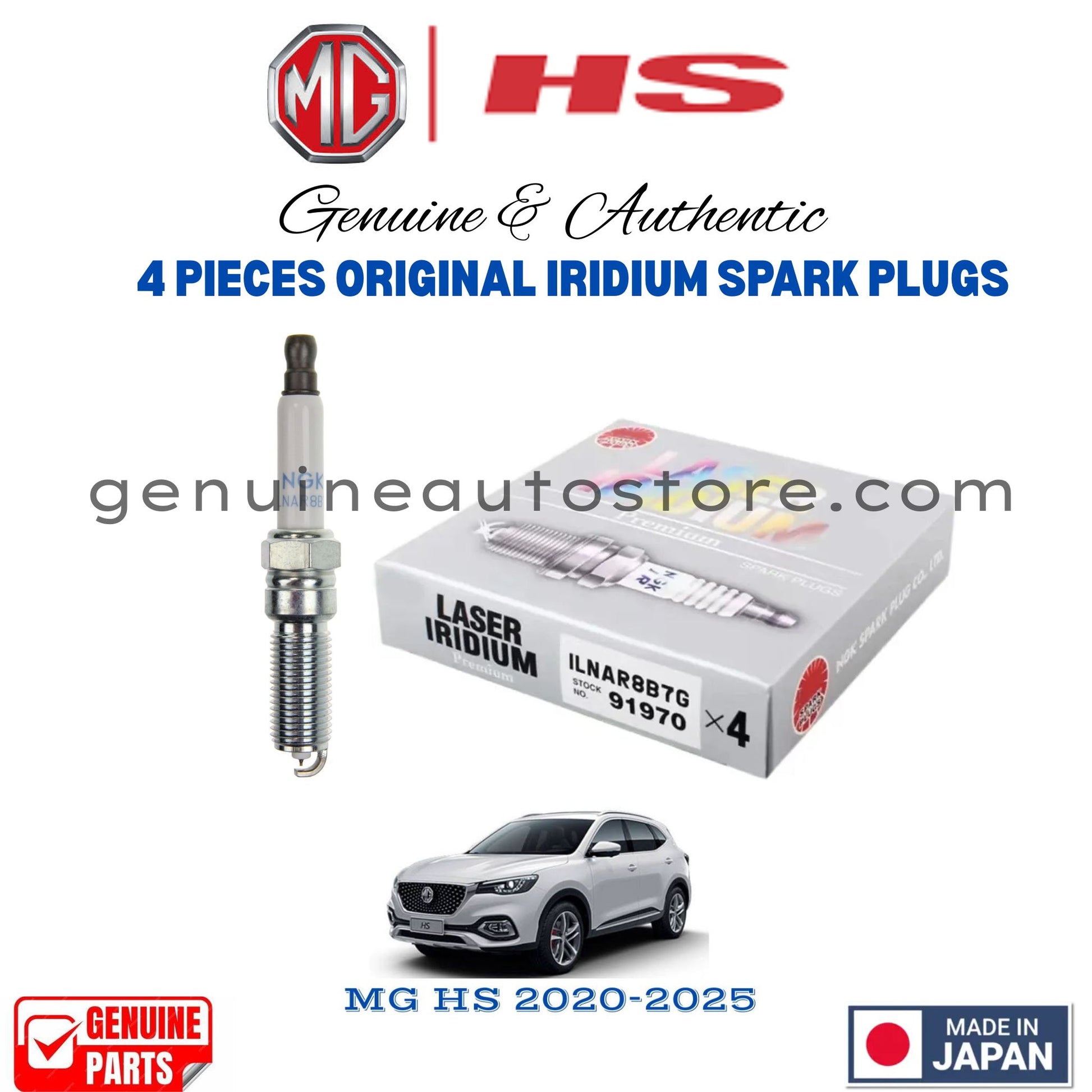 MG HS SPARK PLUGS NGK ILNAR8B7G in Pakistan. 100% Genuine, Reliable, Best Price, Cash on Delivery Available