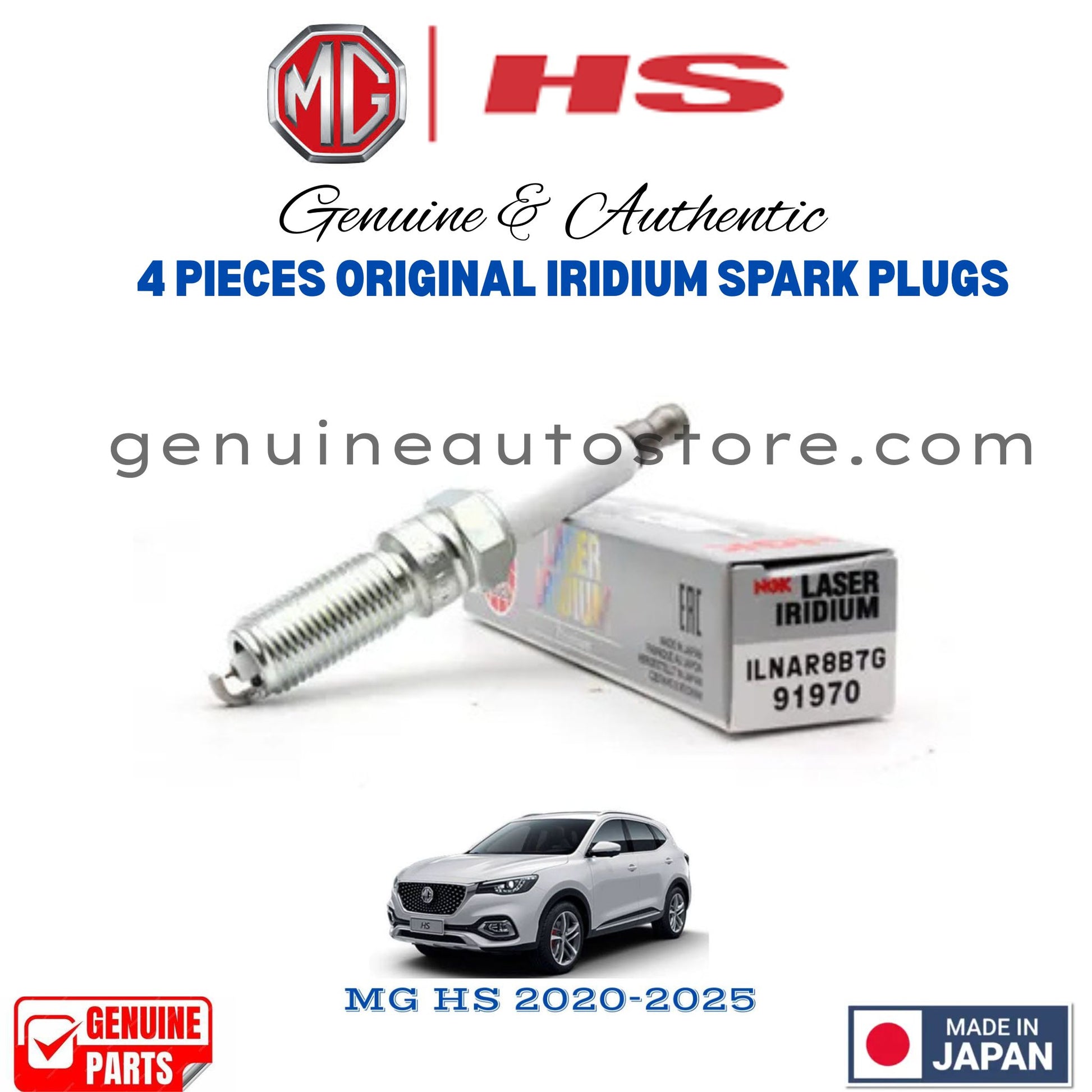 MG HS SPARK PLUGS NGK ILNAR8B7G in Pakistan. 100% Genuine, Reliable, Best Price, Cash on Delivery Available