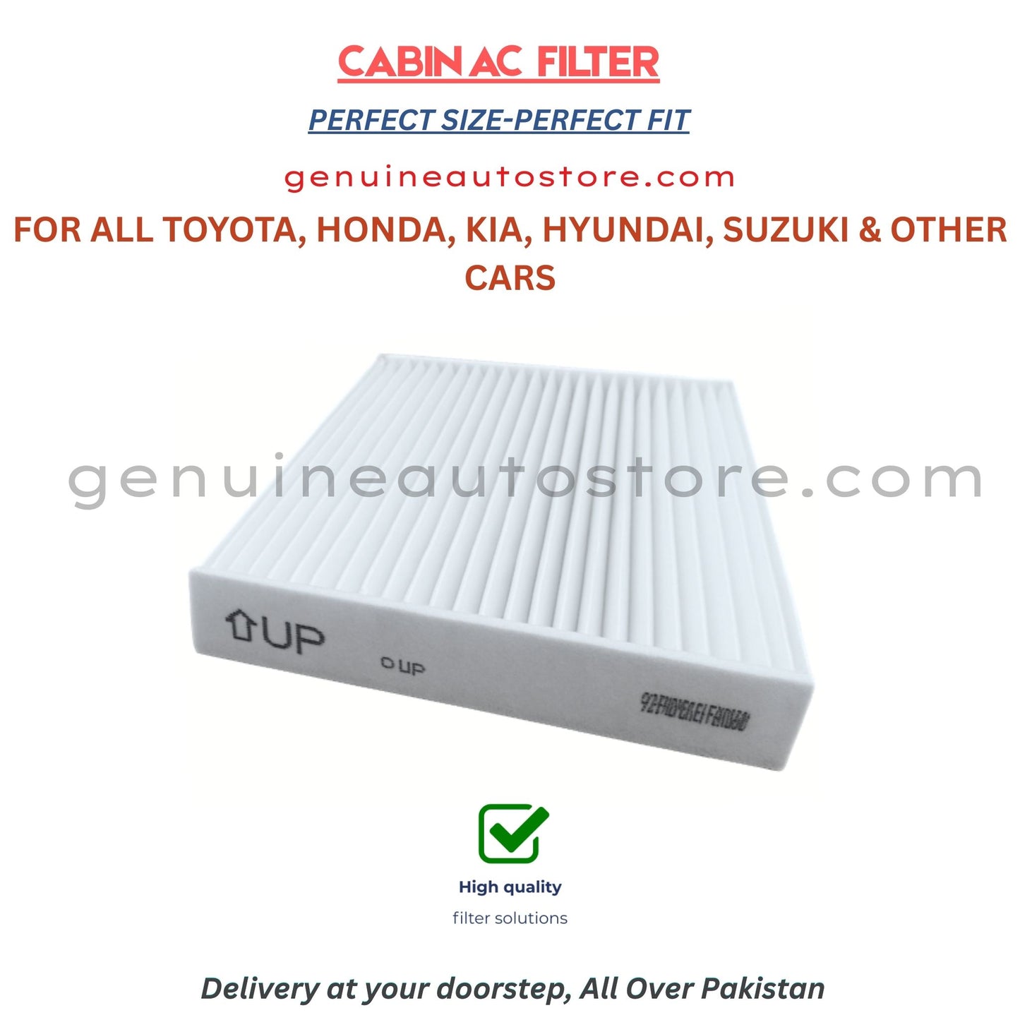 MG ZS 2020-2025 CABIN AC FILTER in Pakistan. 100% Genuine, Reliable, Best Price, Cash on Delivery Available 