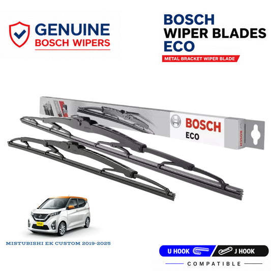 Bosch Genuine metal front wiper set for Mistubishi EK Custom 2019-2025, pair of two