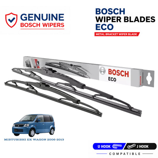 Bosch Genuine metal front wiper set for Mistubishi EK Wagon 2006-2013, pair of two