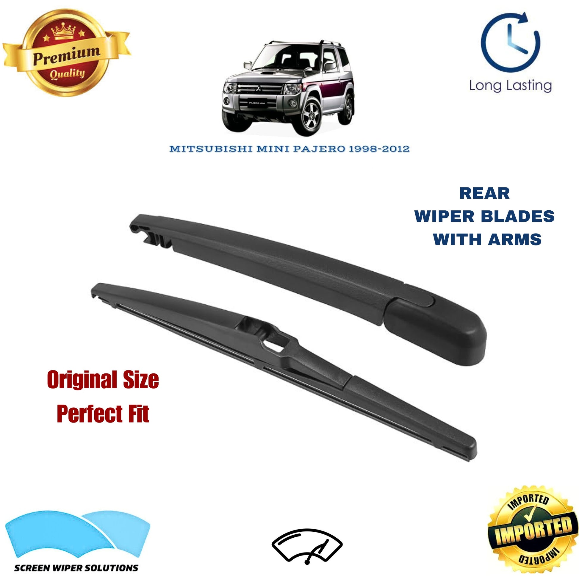MISTUBISHI MINI PAJERO 1998-2012 Rear Wiper Blade with Arm in Pakistan