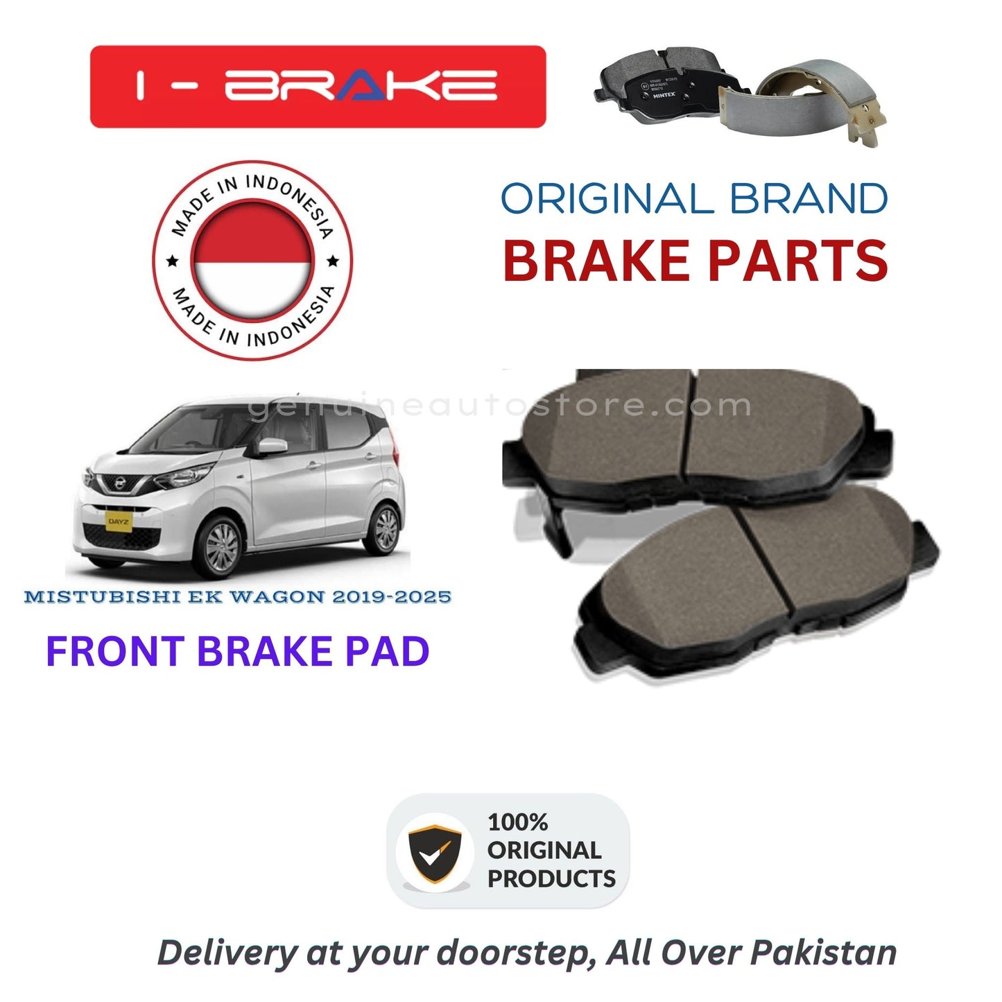 MITSUBISHI EK WAGON 2019-2025 Front Brake Pads iBrake Indonesia Genuine