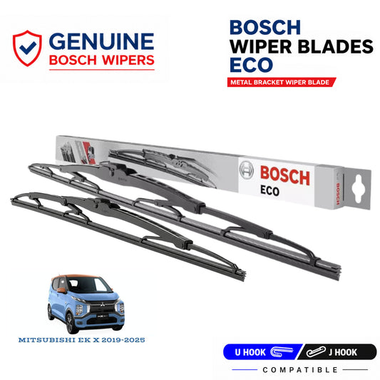 Bosch Genuine metal front wiper set for Mitsubishi EK X 2019-2025, pair of two