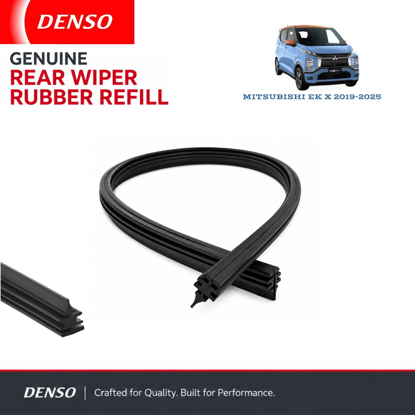 Denso Genuine rear wiper rubber for Mitsubishi Ek X 2019-2025