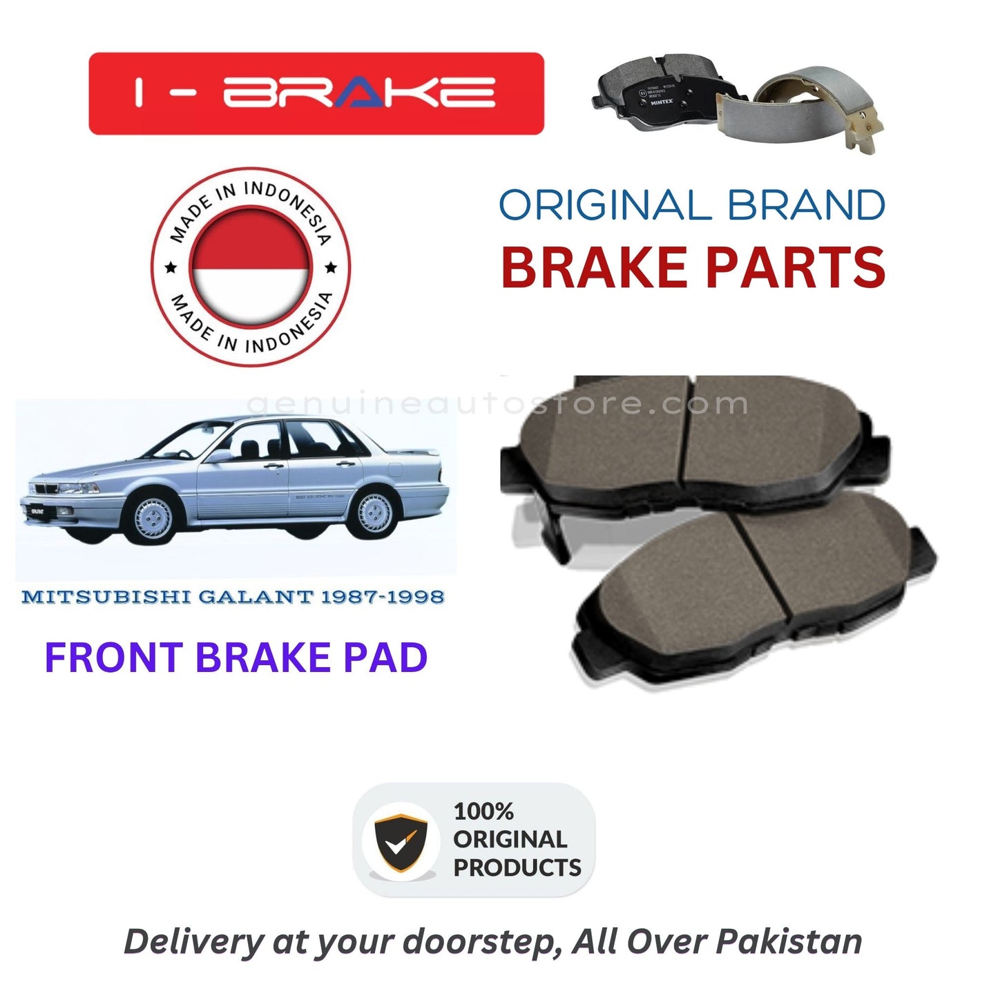 MITSUBISHI GALANT 1987-1998 Front Brake Pads iBrake Indonesia Genuine