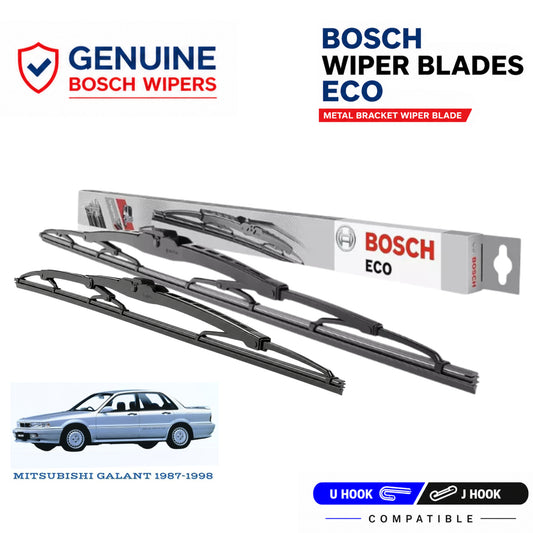 Bosch Genuine metal front wiper set for Mitsubishi Galant 1987-1998, pair of two