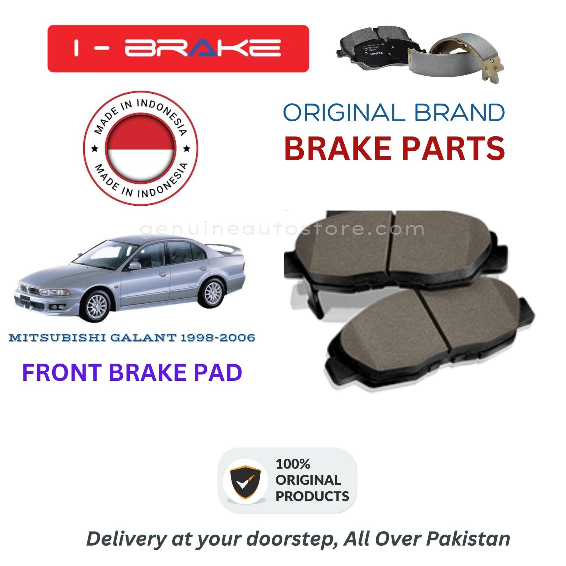 MITSUBISHI GALANT 1998-2006 Front Brake Pads iBrake Indonesia Genuine