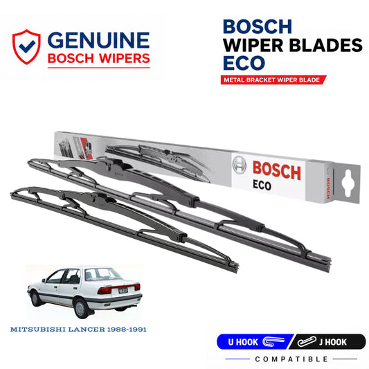 Bosch Genuine metal front wiper set for Mitsubishi Lancer 1988-1991, pair of two