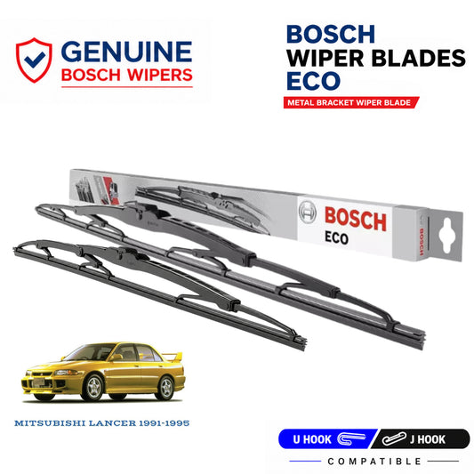 Bosch Genuine metal front wiper set for Mitsubishi Lancer 1991-1995, pair of two