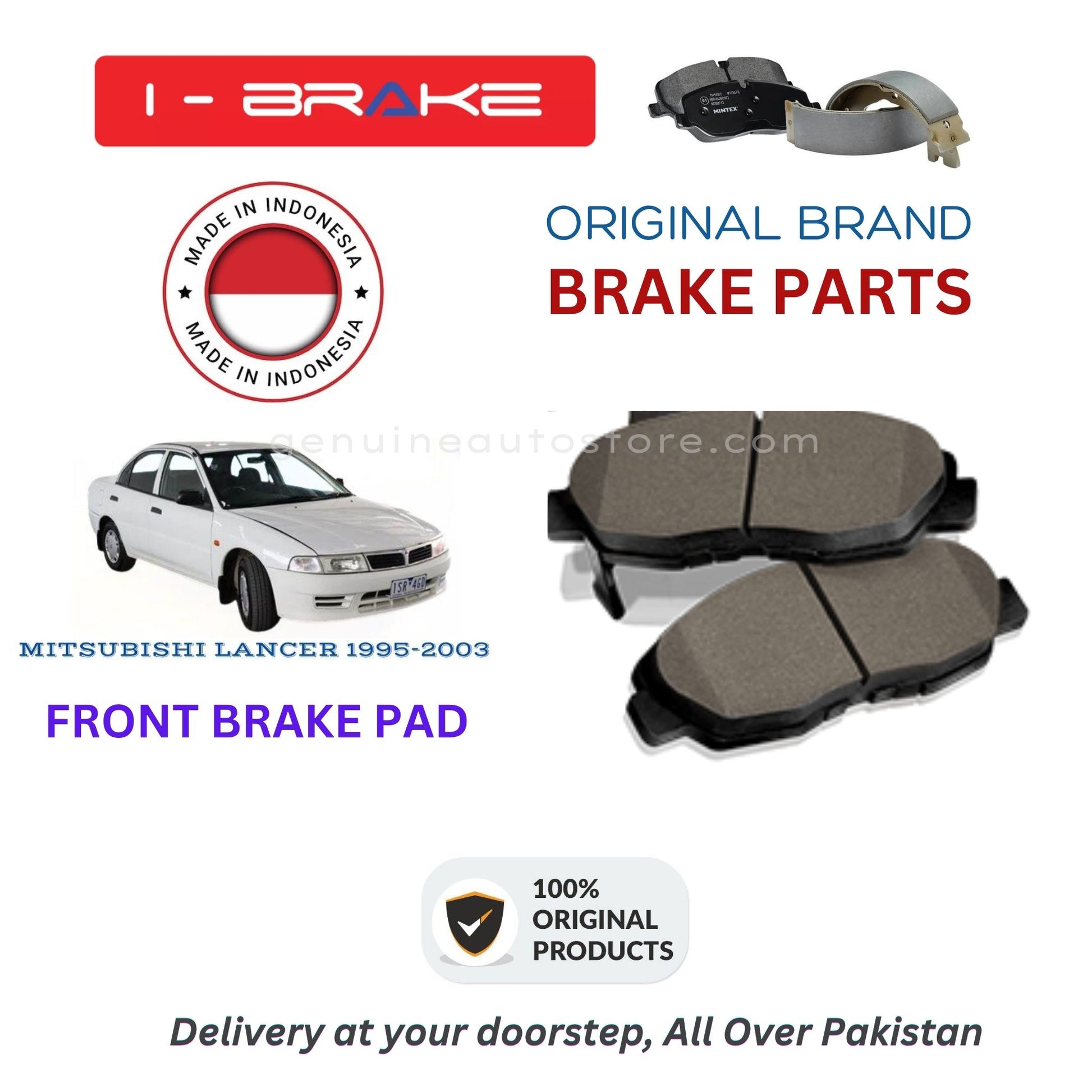 MITSUBISHI LANCER 1995-2003 Front Brake Pads iBrake Indonesia Genuine
