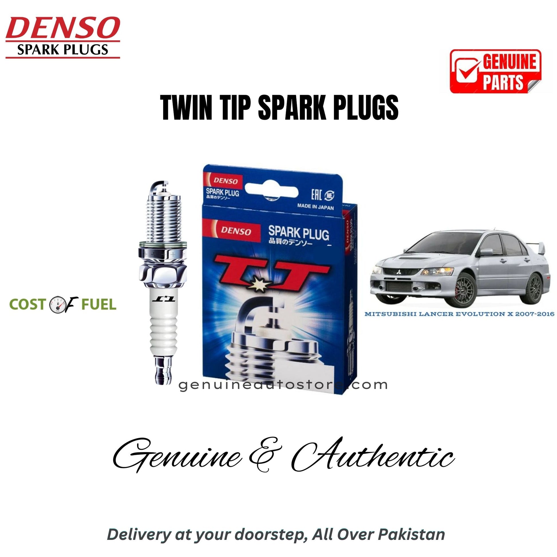 MITSUBISHI LANCER EVOLUTION X 2007-2016 DENSO Twin Tip Spark Plugs 4pcs in Pakistan – genuine replacement, better mileage and smooth performance