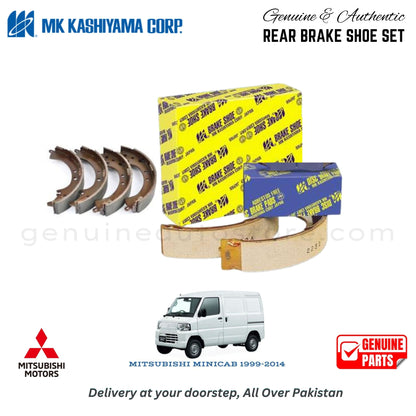 MITSUBISHI MINICAB 1999-2014 MK JAPAN REAR BRAKE SHOE SET in Pakistan. 100% Genuine, Reliable, Best Price, Cash on Delivery Available