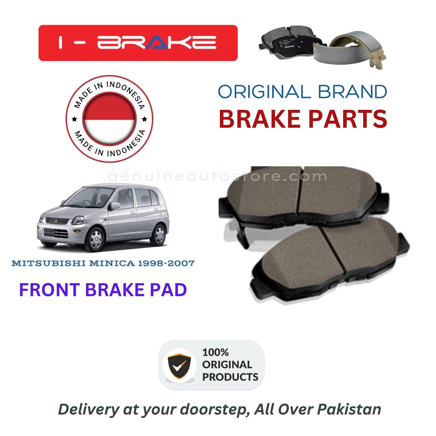 MITSUBISHI MINICA 1998-2007 Front Brake Pads iBrake Indonesia Genuine