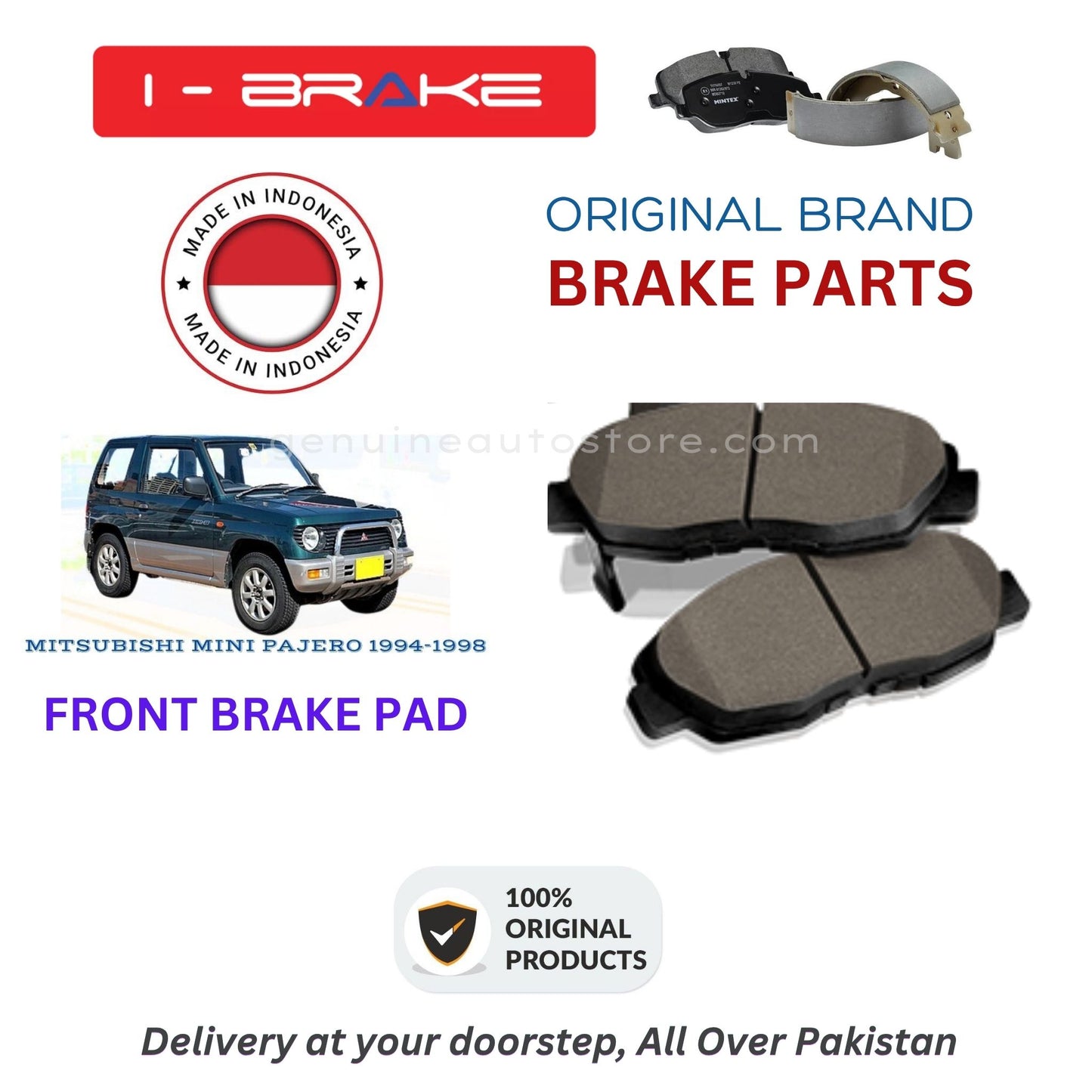 MITSUBISHI MINI PAJERO 1994-1998 Front Brake Pads iBrake Indonesia Genuine