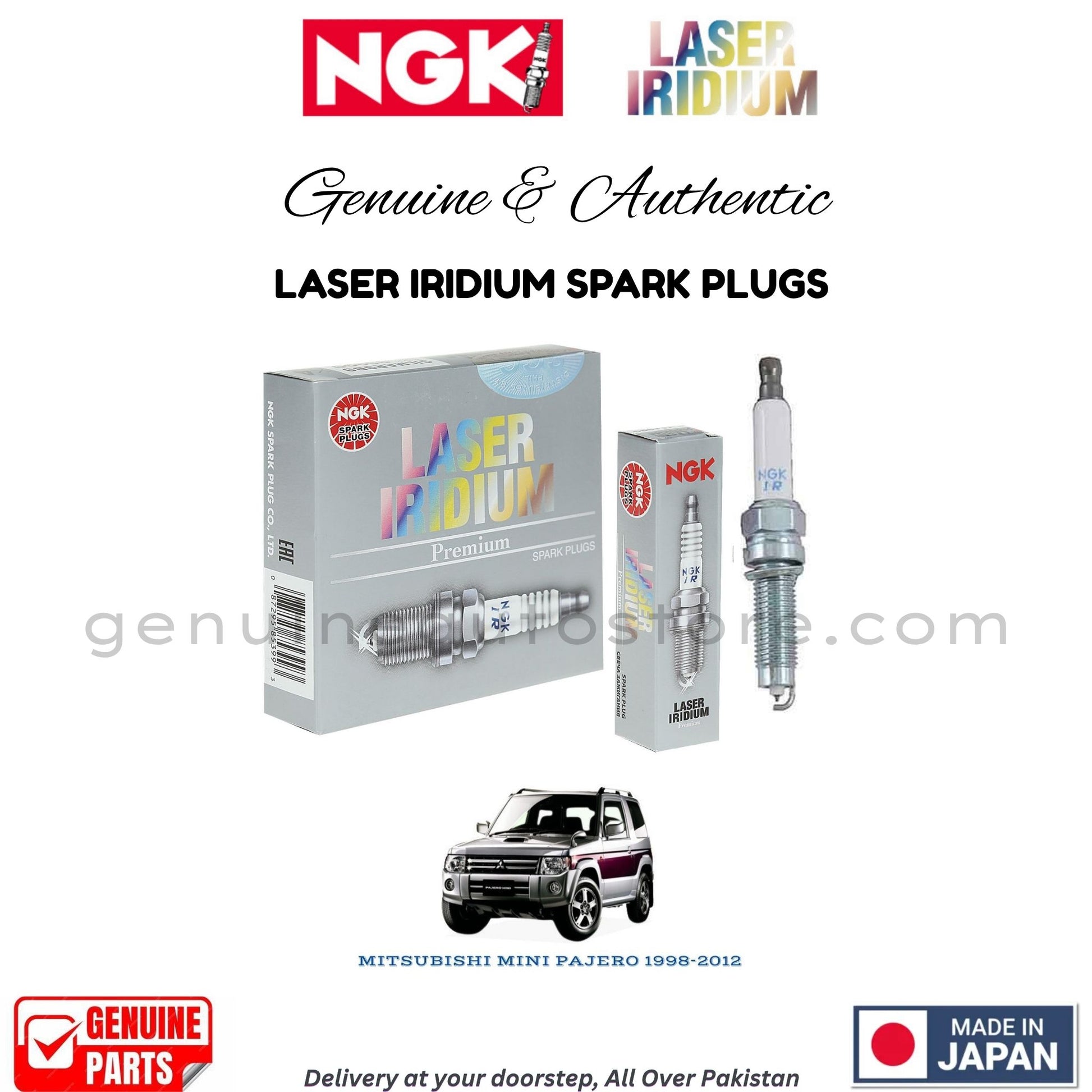 MITSUBISHI MINI PAJERO 1998-2012 NGK LASER IRIDIUM SPARK PLUGS in Pakistan. 100% Genuine, Reliable, Best Price, Cash on Delivery Available