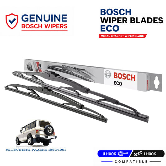 Bosch Genuine metal front wiper set for Mitsubishi Pajero 1982-1991, pair of two