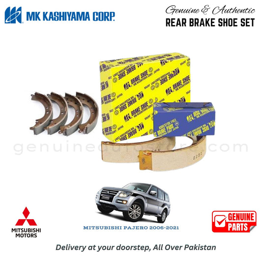 MITSUBISHI PAJERO 2006-2021 MK JAPAN REAR BRAKE SHOE SET in Pakistan. 100% Genuine, Reliable, Best Price, Cash on Delivery Available