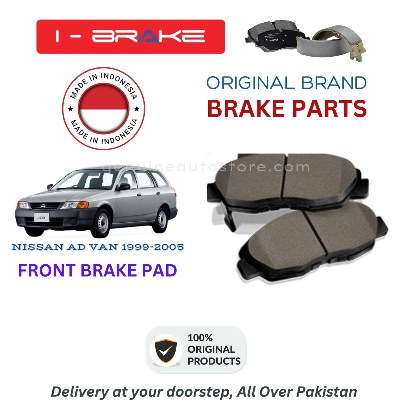 NISSAN AD VAN 1999-2005 Front Brake Pads iBrake Indonesia Genuine