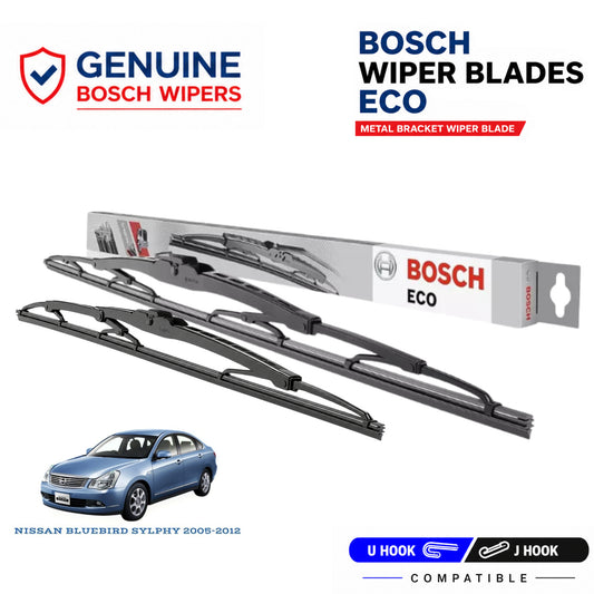 Bosch Genuine metal front wiper set for Nissan Blue Bird 2000-2013, pair of two