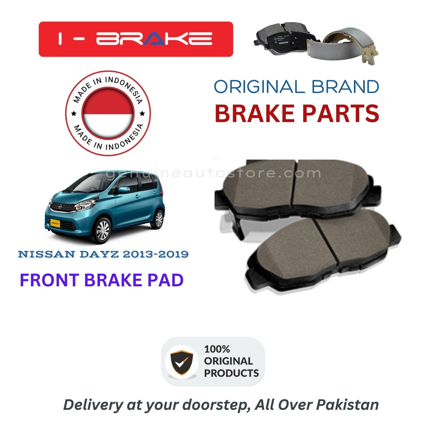 NISSAN DAYZ 2013-2019 Front Brake Pads iBrake Indonesia Genuine