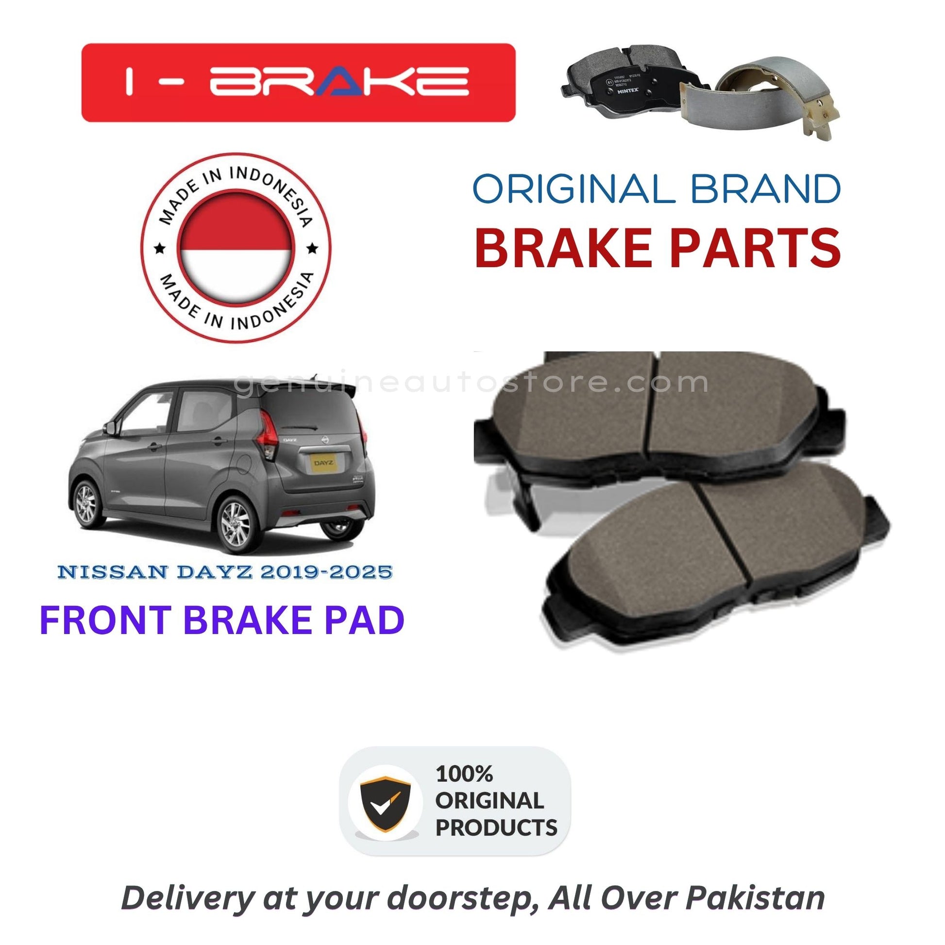 NISSAN DAYZ 2019-2025 Front Brake Pads iBrake Indonesia Genuine