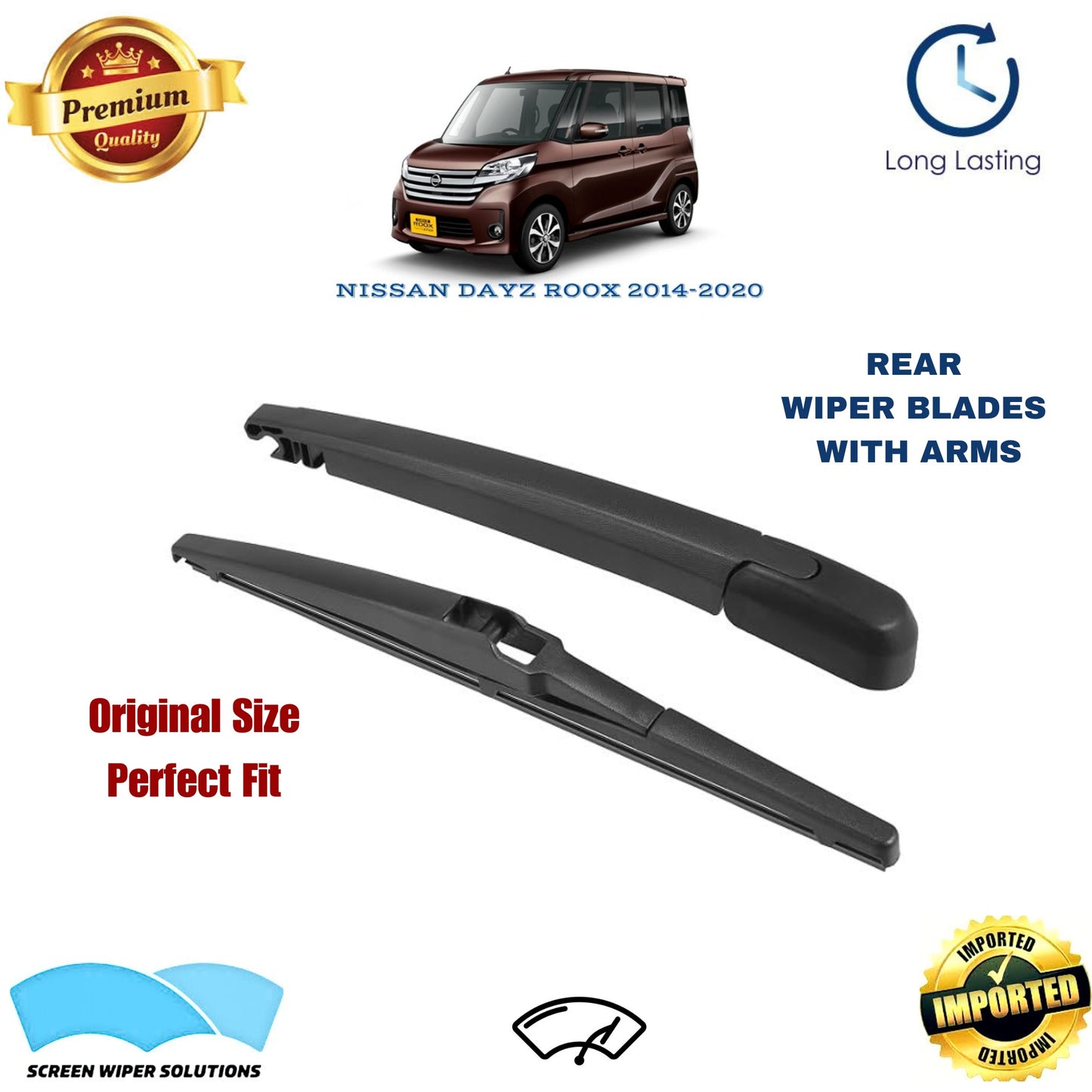 NISSAN DAYZ ROOX 2014-2020 Rear Wiper Blade with Arm in Pakistan