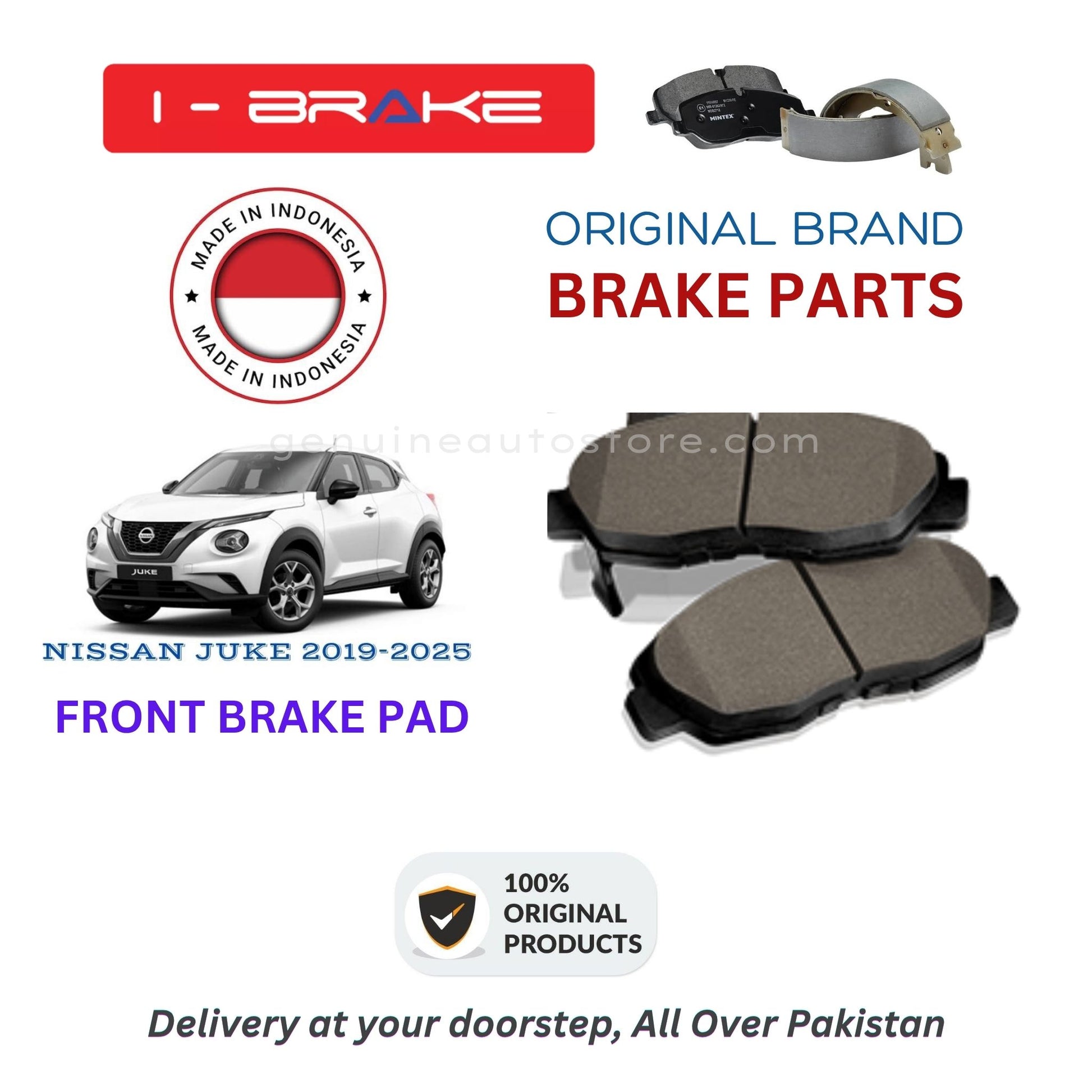 NISSAN JUKE 2019-2025 Front Brake Pads iBrake Indonesia Genuine
