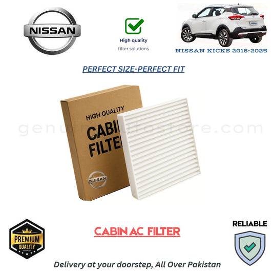 NISSAN KICKS 2016-2025 CABIN AC FILTER in Pakistan. 100% Genuine, Reliable, Best Price, Cash on Delivery Available  