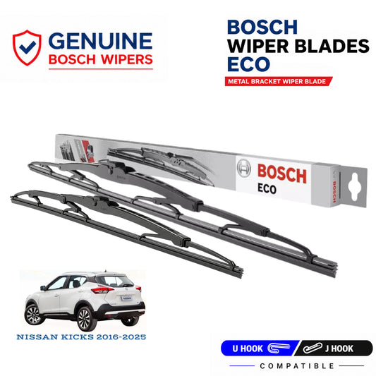 Bosch Genuine metal front wiper set for Nissan Kicks 2016-2025, pair of two